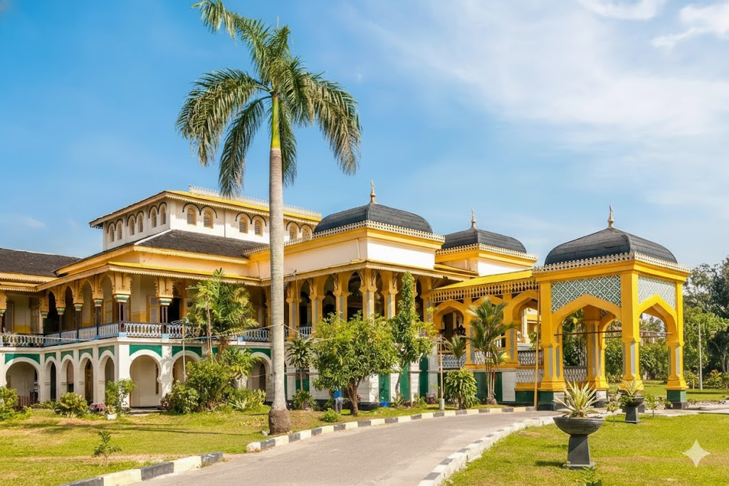 Istana Maimun dekat lokasi Hotel di Medan yang strategis